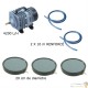 Set aération bassin 4200 l/h 3 diffuseurs 20 cm de 5000 à 10000 litres