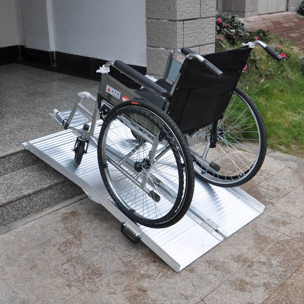Rampe D'Accès Et De Marche Pour Fauteuil Roulant, Chaise roulante, PMR Quad 270 kg, 62 cm