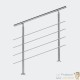 Rampe D'Escalier Sur Pied, 100 cm, En Acier Inoxydable, 4 barres
