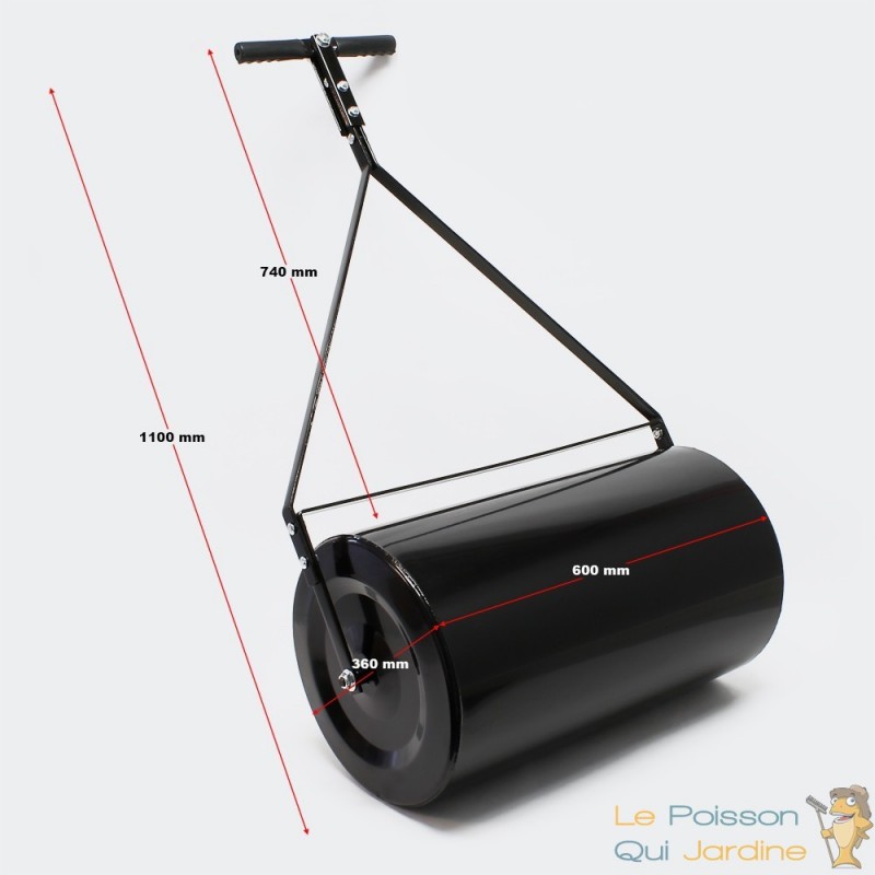 Rouleau À Gazon 60 cm Métal Manuel Ou Pour Autoportée