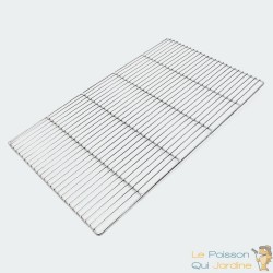 Grille de barbecue de remplacement rectangulaire en inox : 67 X 40 cm