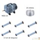 Set aération bassin 4800 l/h 6 diffuseurs 13 cm de 10000 à 15000 litres