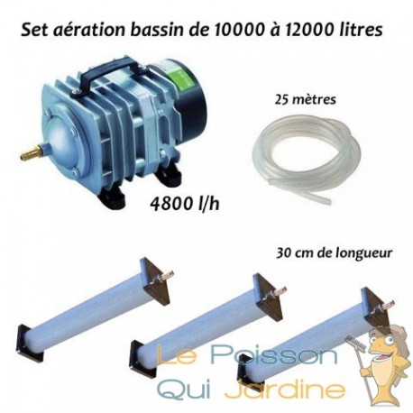 Set aération bassin de jardin N3 de 10000 à 12000 litres