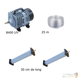 Set aération bassin de jardin 7500 l/h 2 diffuseurs 30 cm de 15000 à 20000 litres