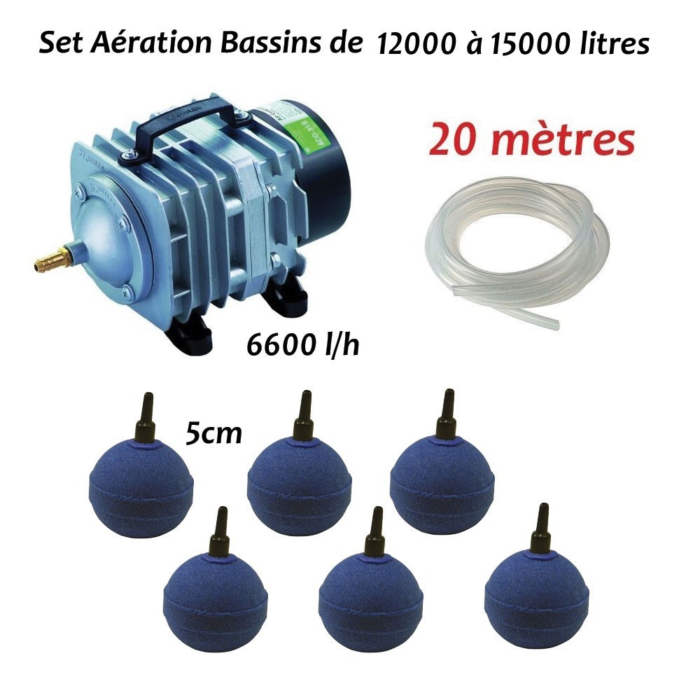 Set aération bassin de jardin de 12000 à 15000 l + aérateur