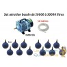 Set Aérateur bassin de jardin de 20000 à 30000 litres. Carpes Koï, poissons rouges