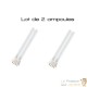 Lot de 2 Ampoules De Remplacement, UV 24W, Pour Aquarium, Bassin De Jardin