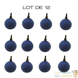 Pack PROMO 12 X Diffuseurs d'air ( boule ) sphèrique pour aérer les bassins de jardin : 5 cm