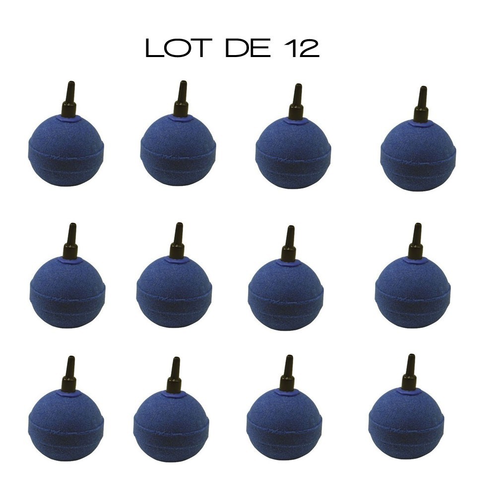Pack PROMO 12 X Diffuseurs d'air ( boules ) ronds pour aérer les bassins de jardin : 5 cm