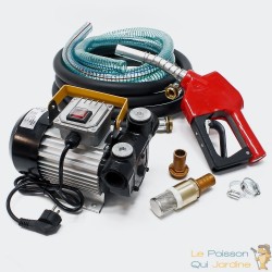 Pompe à gasoil - mazout - diesel 50l/m 550W 230V avec pistolet