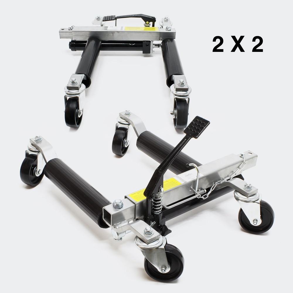 Lot de 4 Déplace Voiture, 2,7T Jacks Ou Crics Hydrauliques Pour Déplacer Facilement Une Auto
