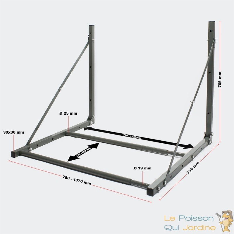 Lot de 2 Supports Muraux, Rangement Facile De Pneus Motos