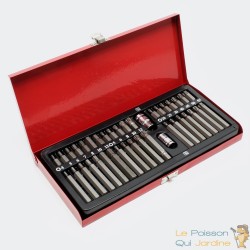 Coffret Complet 40 Pièces d'Embouts d'Outils Torx, XZN et Allen en Acier