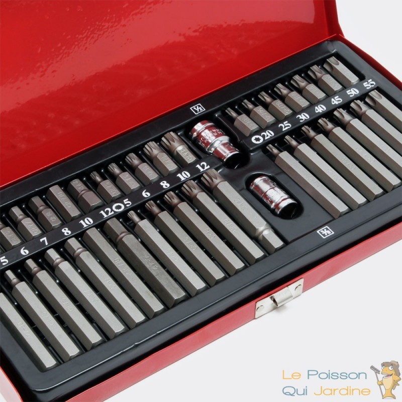 Coffret embouts Torx, Allen et XZN (40 pcs)