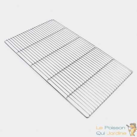 Grille de barbecue rectangulaire en inox : 54 X 34 cm. Grille de remplacement