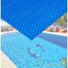Bâche Couverture Piscine Rectangulaire à Effet Isolant, Bleue, 4 x 6 m