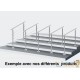 Lot 2 Rampes D'Escalier Sur Pied,100cm, Acier Inoxydable, 2 Barres