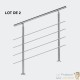 Lot 2 Rampes D'Escalier Sur Pied, 100 cm, Acier Inoxydable, 4 Barres