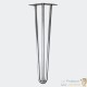 4 pieds de table couleur acier de 71 cm de haut. Look et design loft