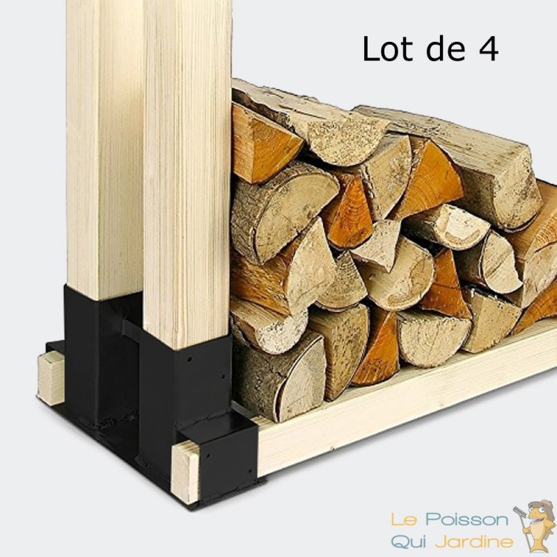 Range-bûches porte bûche range bois de chauffage en acier design