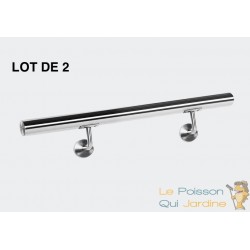 Lot de 2 Rambardes 60 cm En Acier Inoxydable. Rampes D'Escalier Ou Mains Courantes