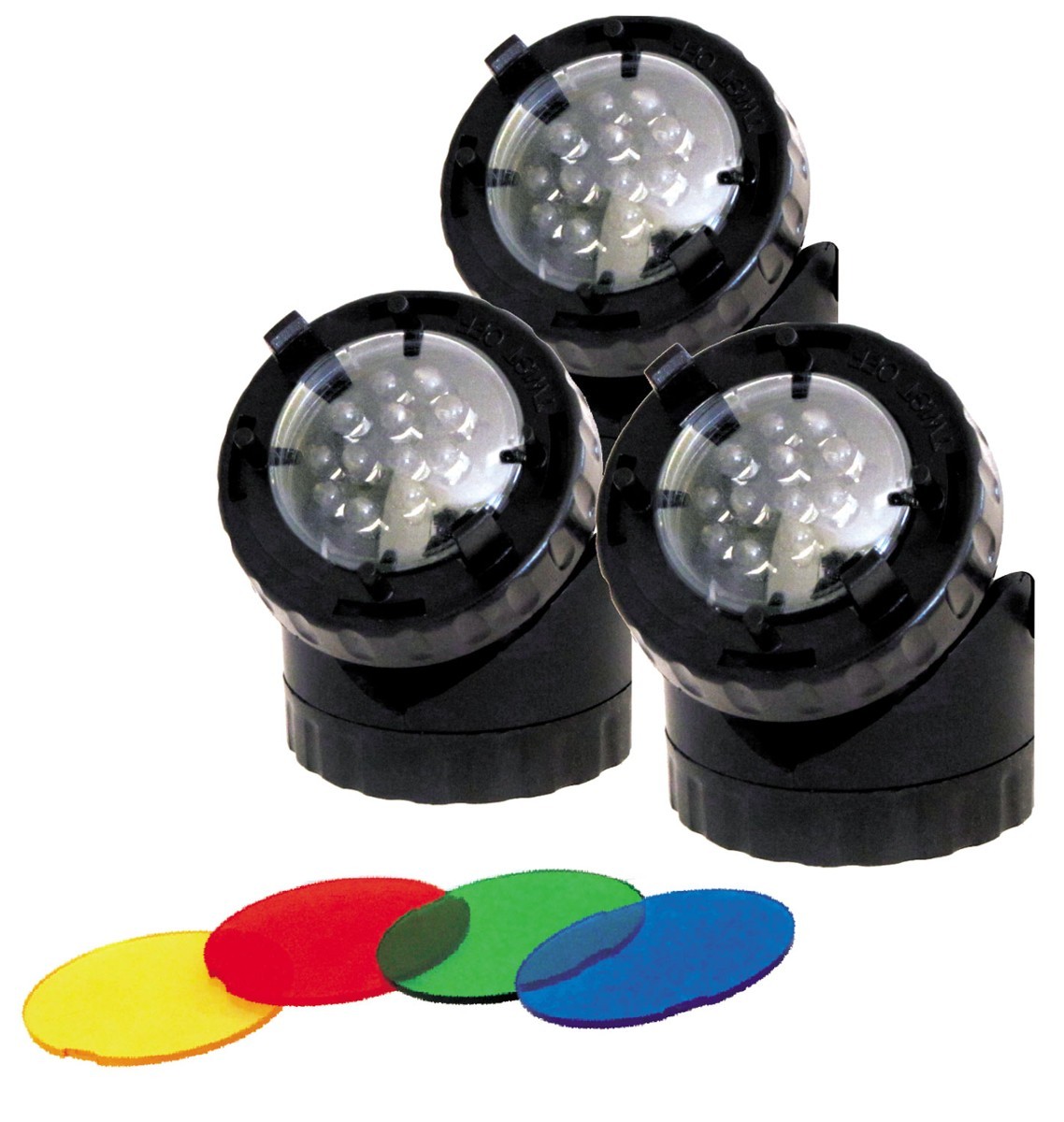 3 Spots Éco 1.6W, Immergeables Pour Bassins De Jardin Et Jardins Et Piscine