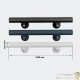 Lot de 2 Rambardes 100 cm Grises Anthracite. Rampe D'Escalier Ou Main Courante