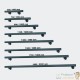 Lot de 2 Rambardes 100 cm Grises Anthracite. Rampe D'Escalier Ou Main Courante