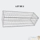 Lot De 2 Gabions En Métal Galvanisé, Robustes, Résistants, 100 x 30 x 30 cm