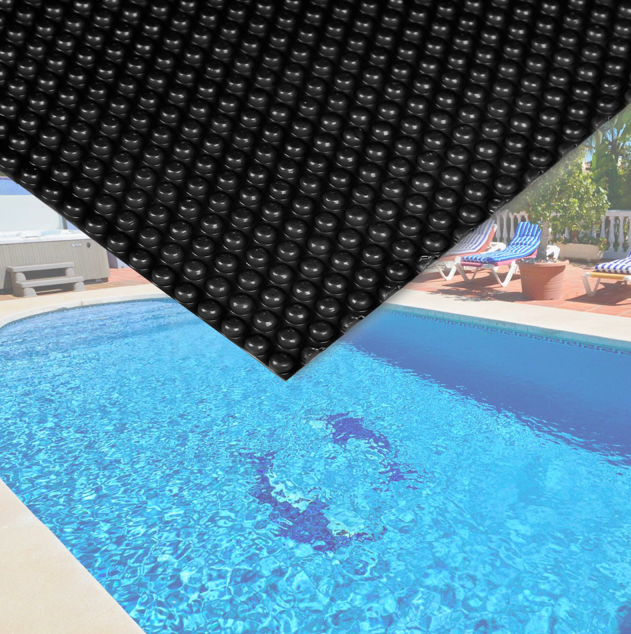 Bâche Couverture Piscine Rectangulaire Isolant - 140 microns Noire