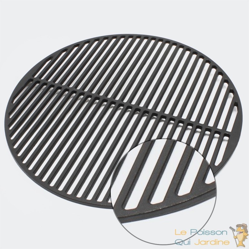 Grille de Barbecue De Remplacement Ronde en Fonte Diamètre 45 cm - Le  Poisson Qui Jardine