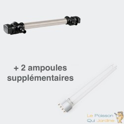 U.V INOX 110W Stérilisateur - Clarificateur pour Bassin De Plus de 50 m³ + 2 Ampoules De Rechange