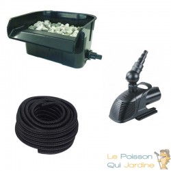 Cascade - lame d'eau 30 cm + pompe + tuyau pour bassin de jardin