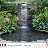 Cascade, Lame D'Eau 45 cm Inox + LED Blanche Pour Bassin De Jardin