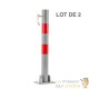 Lot de 2 Barrières rondes bloque parking et de stationnement. 70 cm de haut