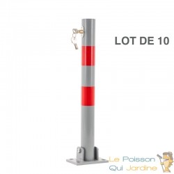 Lot 10 Barrières Ronde Bloque Parking Et De Stationnement. 70 cm Haut