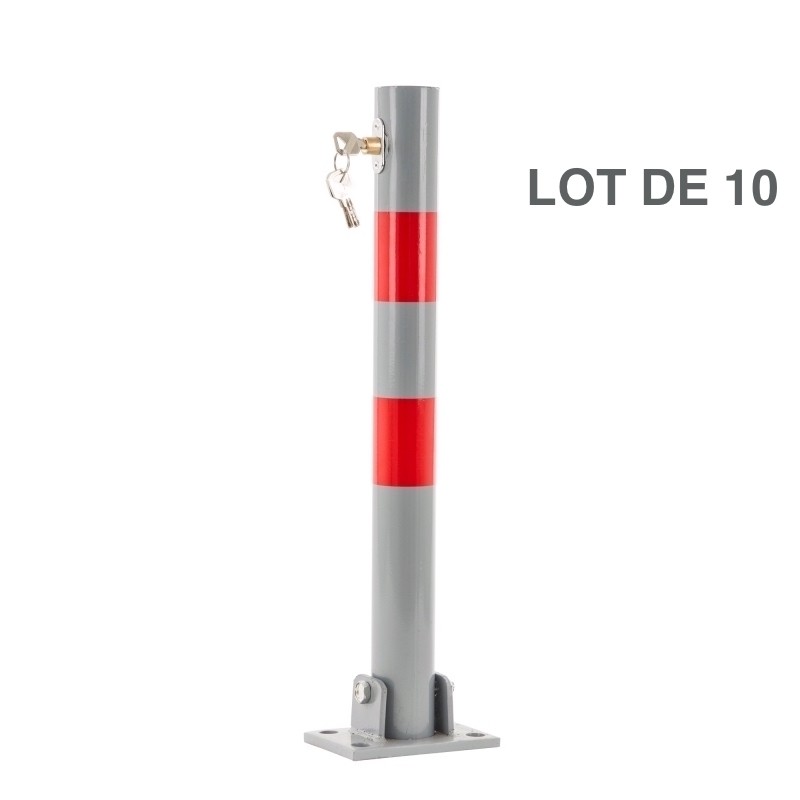 Lot 10 Barrières Ronde Bloque Parking Et De Stationnement. 70 cm Haut