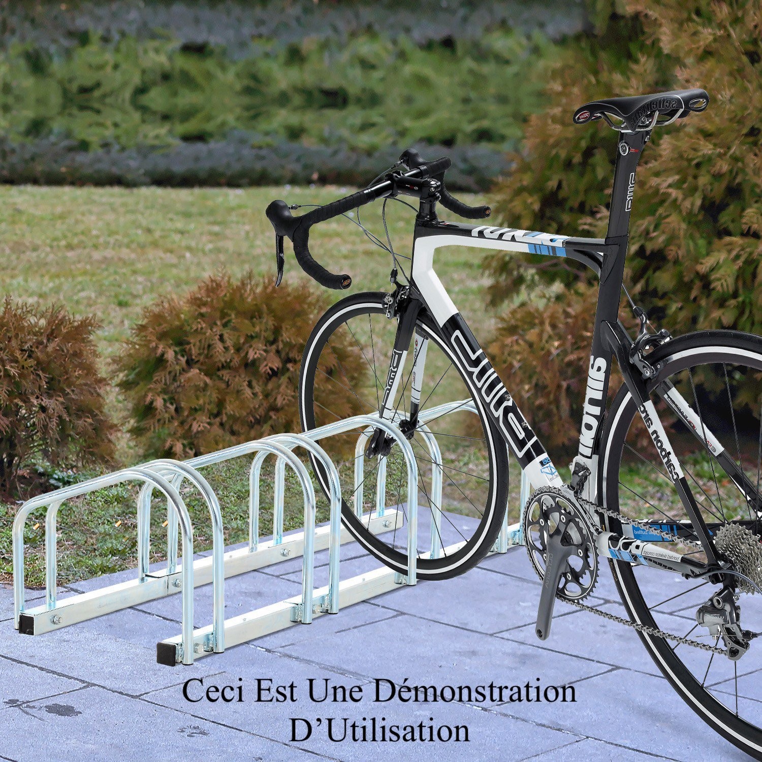 Rangement - Râtelier 3 Vélos Avec Fixation Au Sol - Rack 1 Niveau