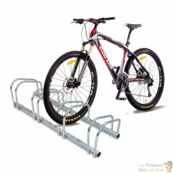 Lot De 2 : Rangement, Râtelier 5 Vélos Avec Fixation Au Sol - Longueur  130,5 cm - Rack 1 niveau - Le Poisson Qui Jardine