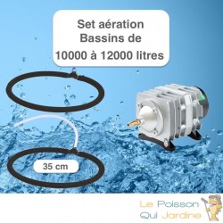 Set aération avec 2 Diffuseurs Poreux 35 cm pour bassin de jardin de max.12 m³ ( 12000 litres )