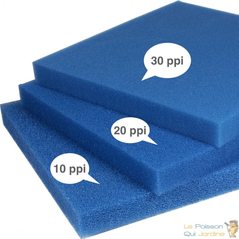 Mousse Bleue : 50 X 50 X 5 moyenne pour filtration bassin et