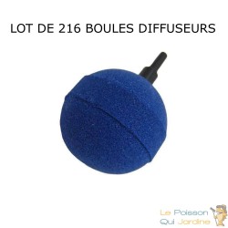 Boîte De 216 Diffuseurs D'Air, Boules, sphèriques Pour Aérer Les Bassins De Jardin : 5 cm