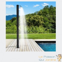 Douche Noire Solaire Pour Piscines, Campings, Avec Accessoires.