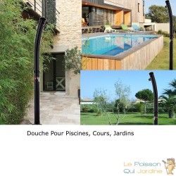 Douche Incurvée Solaire Pour Piscines, Campings, Jardin, Avec Mitigeur