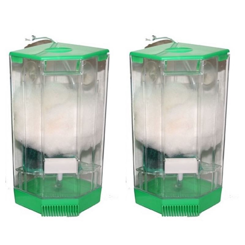Lot de 2 filtres de coin JUMBO sur pompe à air pour aquariums