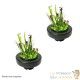 Lot de 2 Paniers flottants 22 cm de diamètre pour plantes de bassins de jardin et étangs