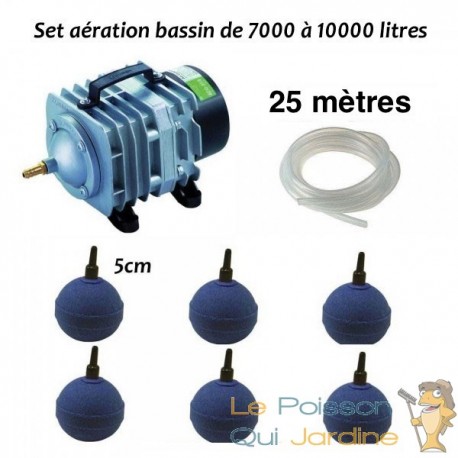 Set aération bassin de jardin de 7000 à 10000 litres