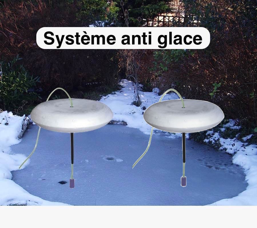 2 Systèmes Anti Gel Complet pour Bassins de Jardin avec Pompe Fournie