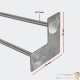 4 Pieds De Table, Avec Protections, Acier, 36 cm De Haut. Design, Loft
