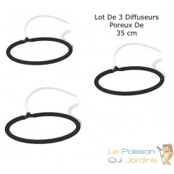 3 Diffuseurs D'Air Poreux 35 cm Pour Bassins De Jardin + Tuyau